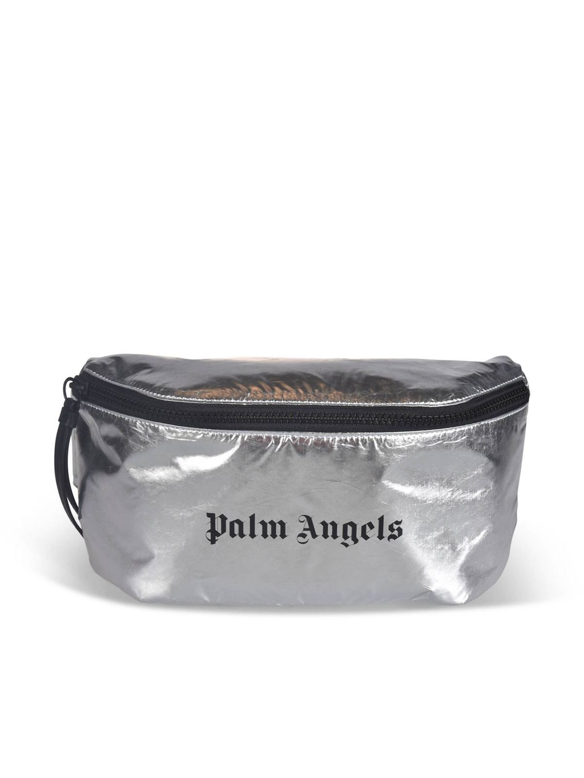 Belt bags Palm Angels - Belt bag with logo print in silver color ...
