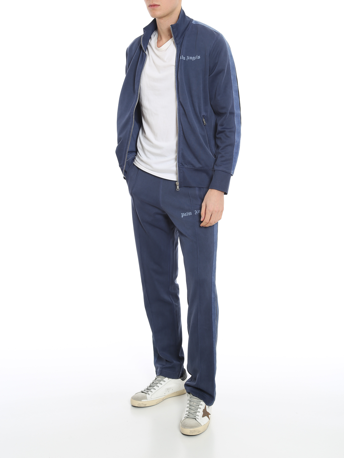 Palm Angels Garment dyed sweatshirt - Blue