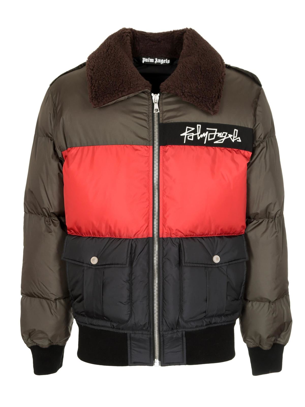 Palm Angels Desert logo puffer jacket Men PMEH007F20FAB0015701