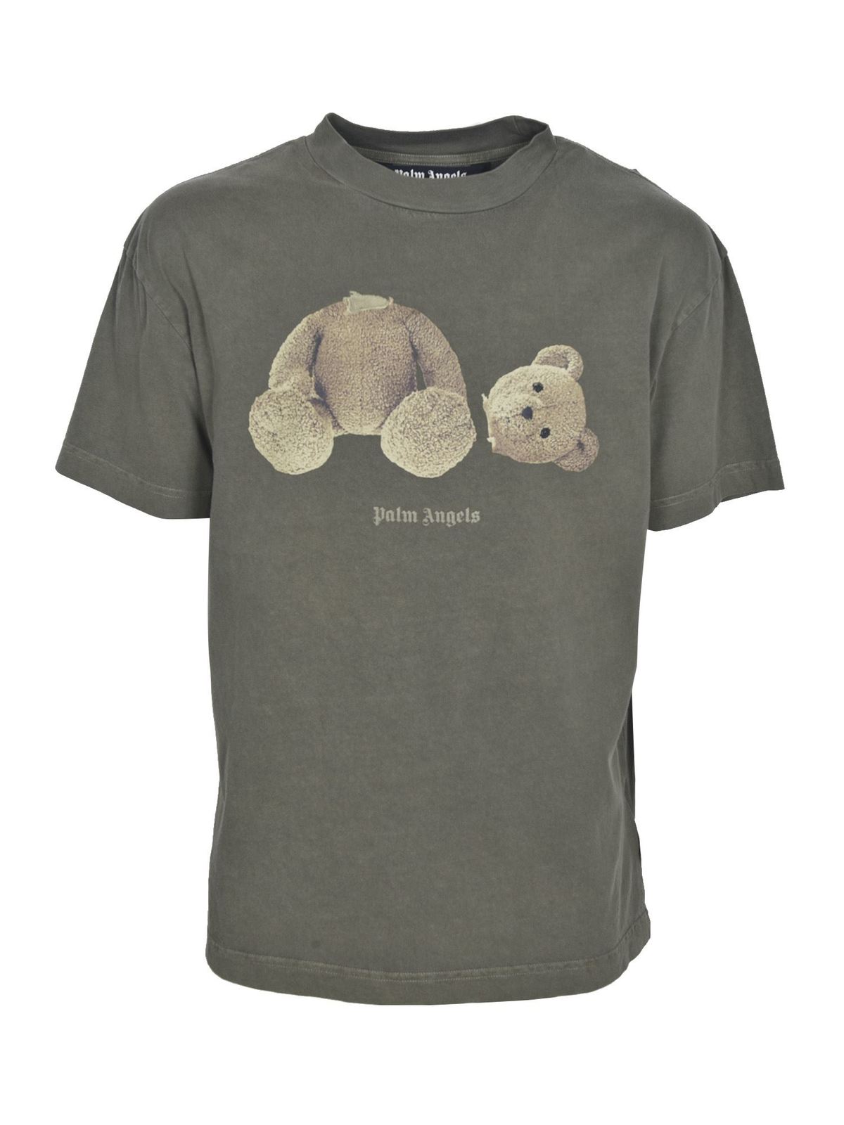 T-shirts Palm Angels - Bear t-shirt in army green - PMAA001S21JER0165601