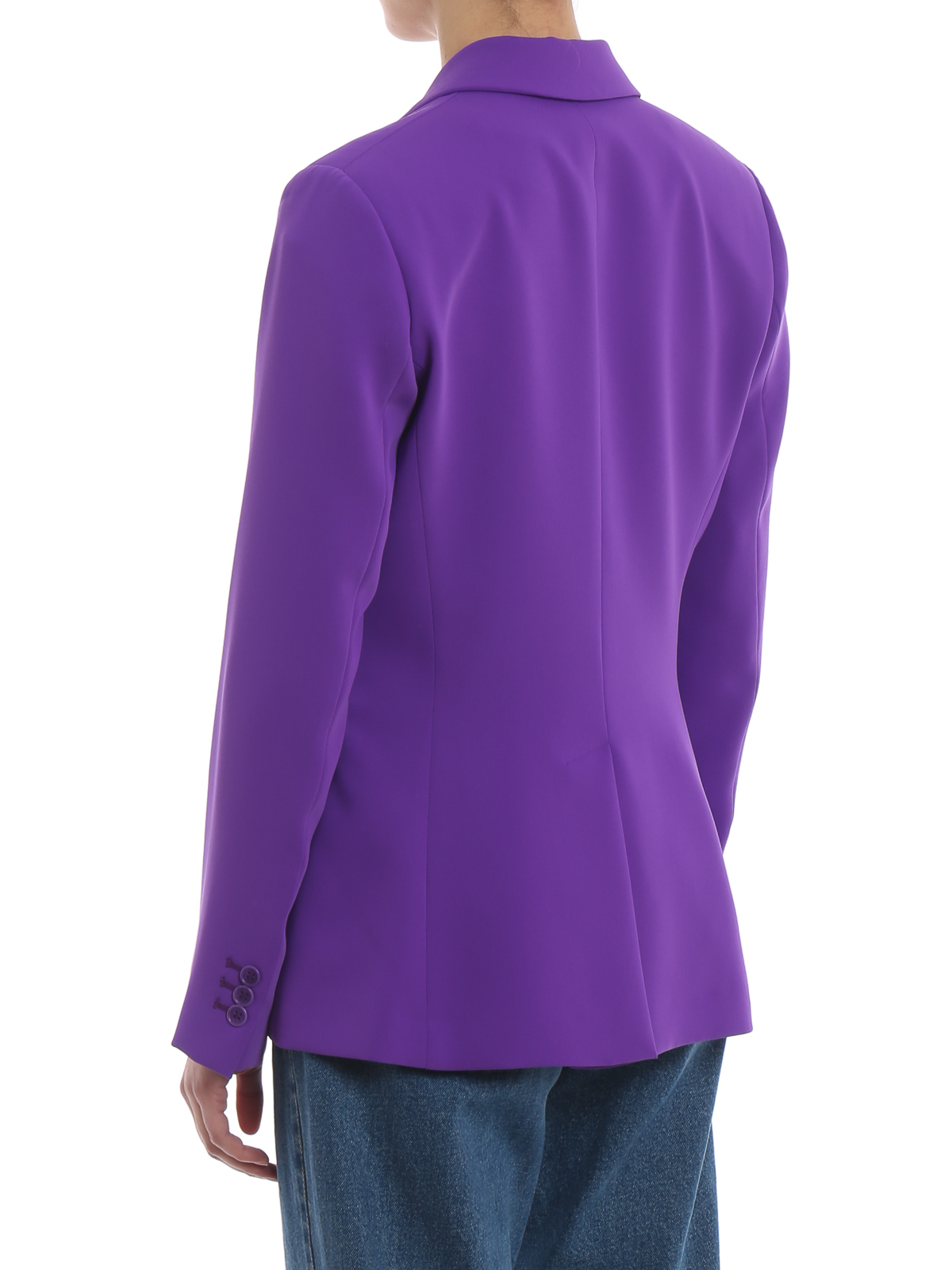 Blumarine: Purple Single-Breasted Blazer