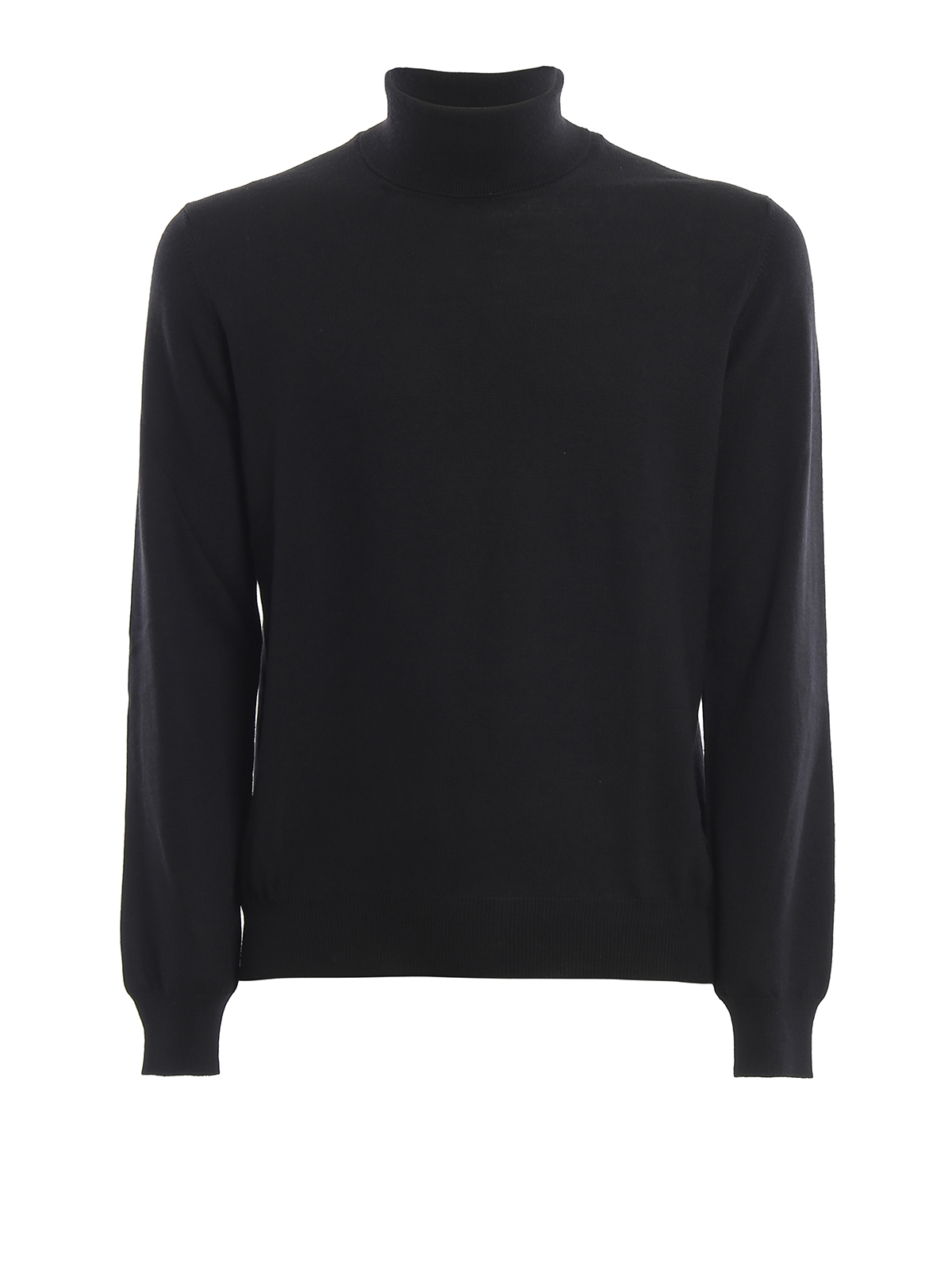 Paolo Fiorillo Black Pure Wool Turtleneck Sweater