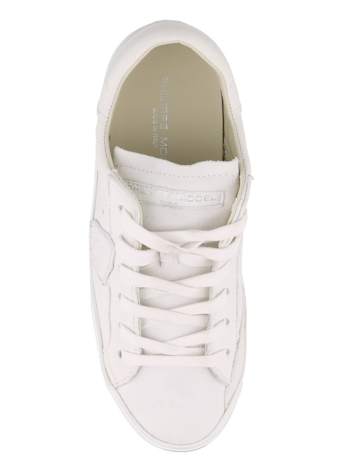 Shop Philippe Model Paris X Leather Sneakers In Blanco