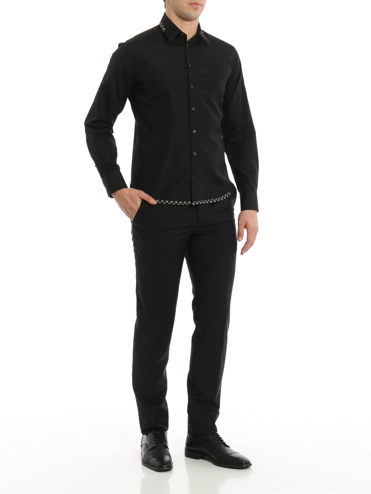Alexander Mcqueen Patterned details shirt - Black