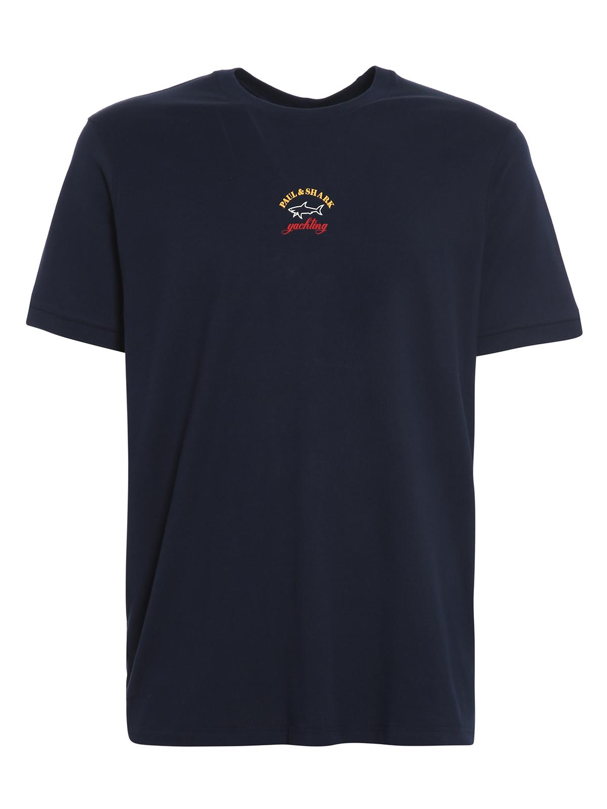 Paul & Shark Logo Printed T-shirt In Dark Blue