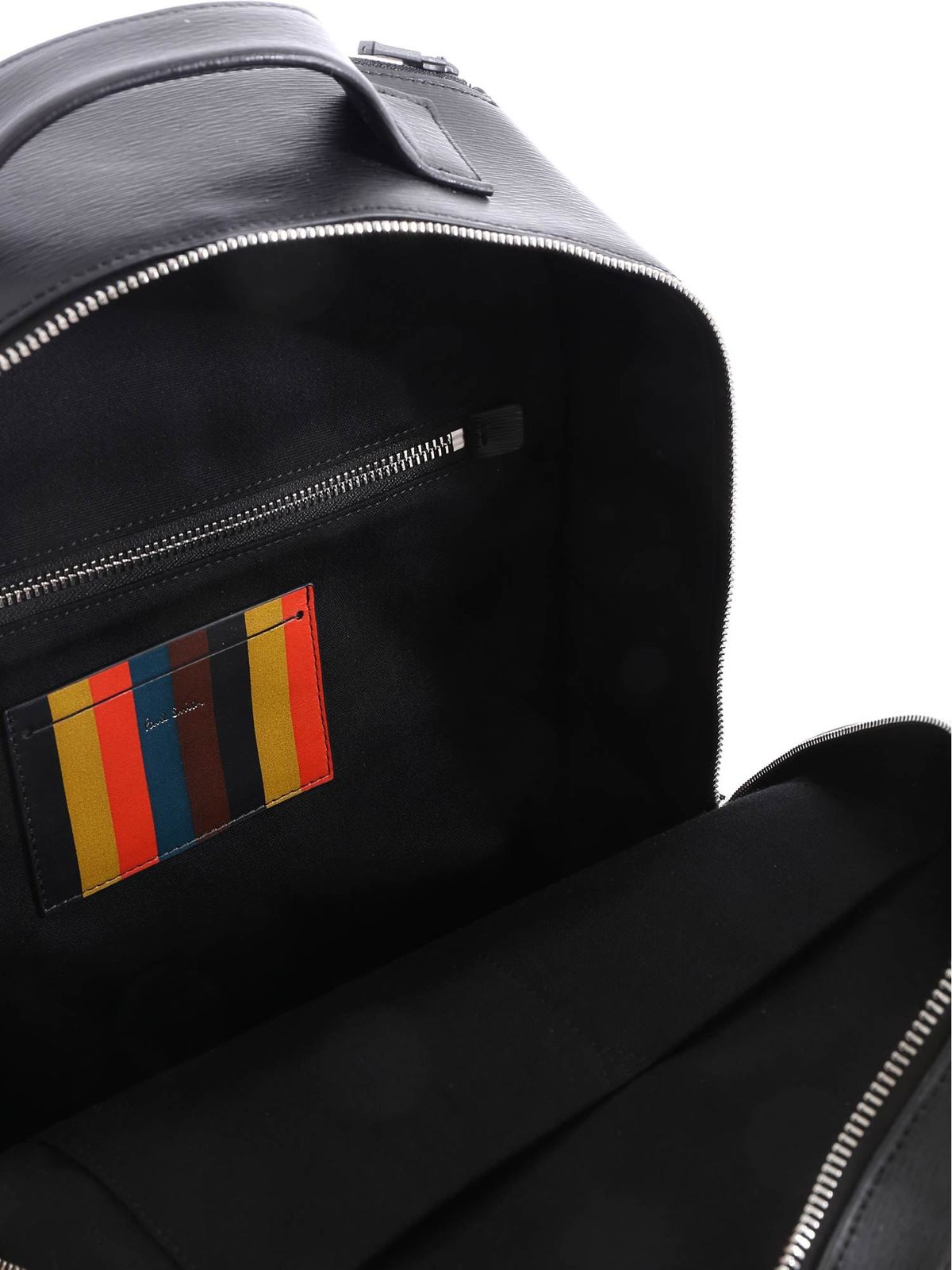 Pre-owned Paul Smith Canvas & Leather Multistripe Trim Travel Backpack  Retail £425