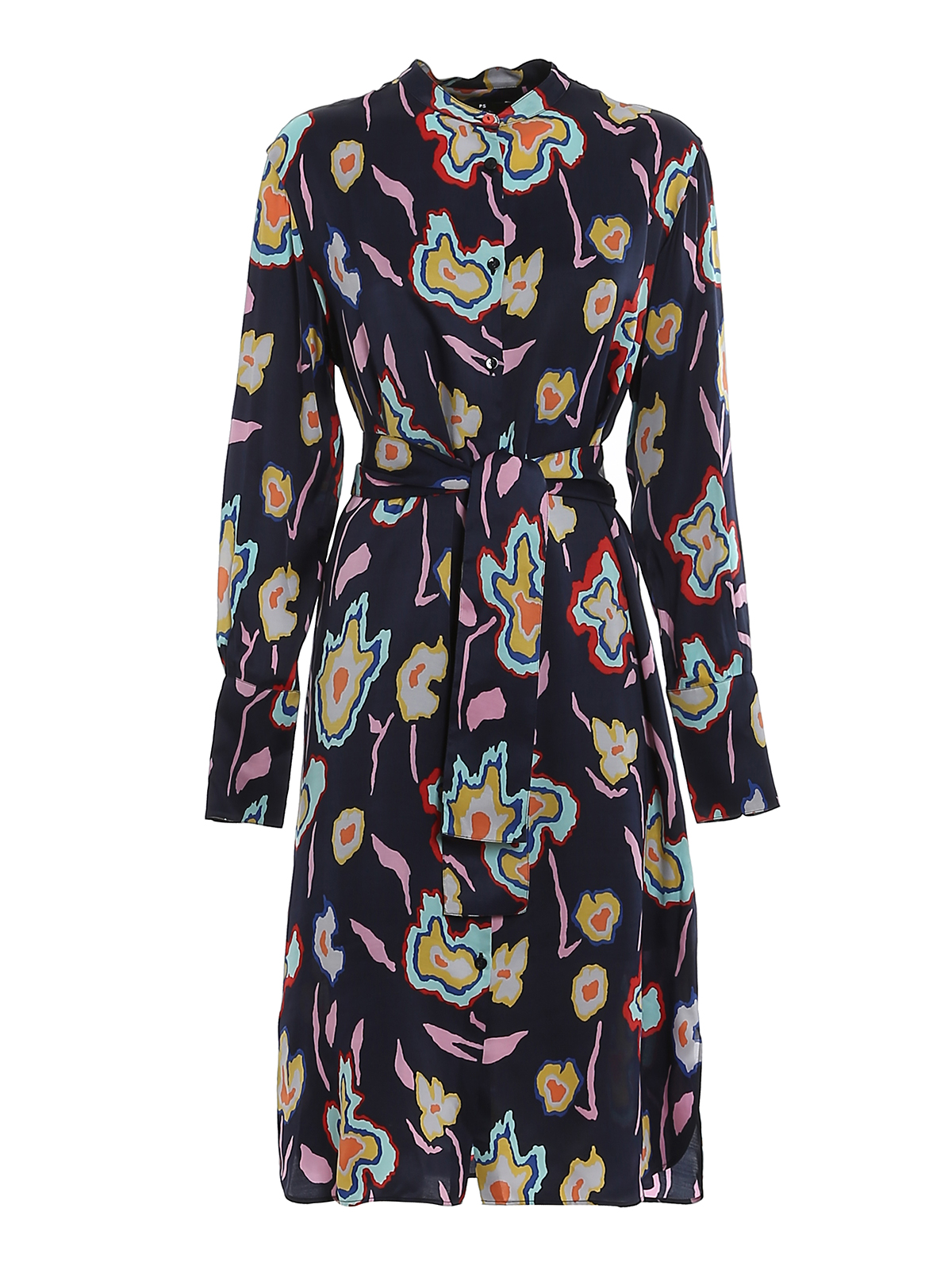 Knee length dresses Paul Smith - Floral satin shirt dress - W2R350DA3056049