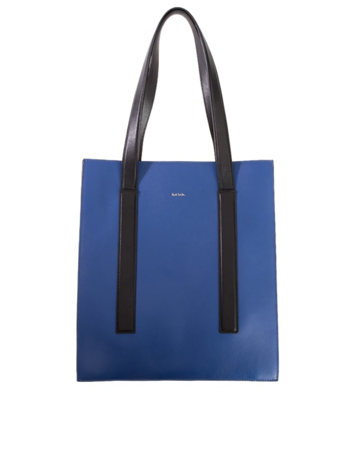 Paul Smith Leather Tote Bag In Azul