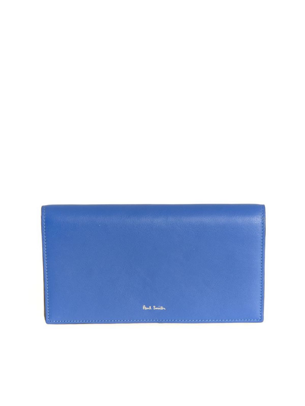 Paul Smith Leather Wallet In Azul