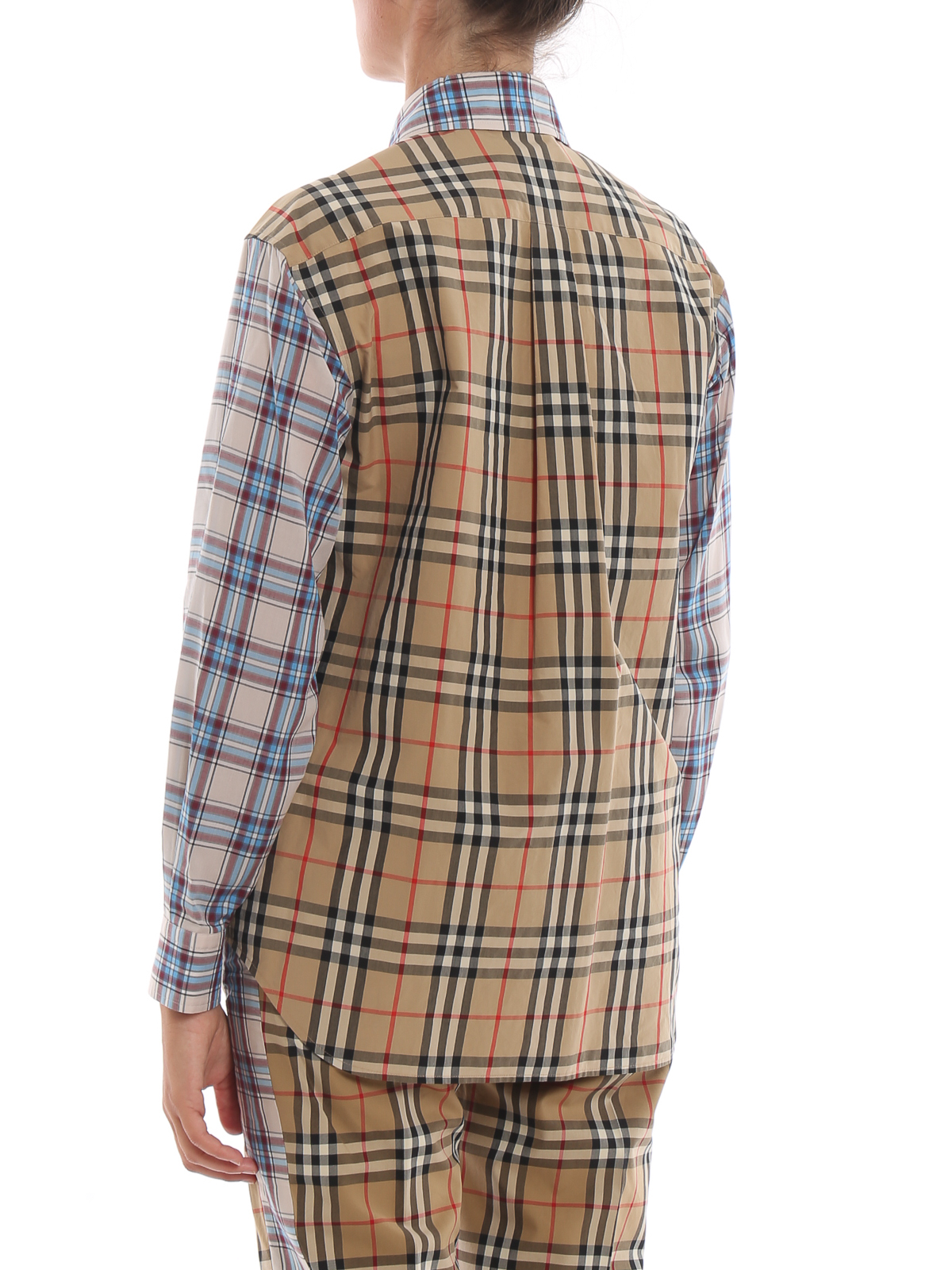 BURBERRY - 美品△正規品 BURBERRY バーバリー 8016900 ペールブルー ペイトン ヴィンテージ チェック 長袖 シャツ ノバチェック レディース 40 美品△正規品 BURBERRY バーバリー 8016900 ペールブルー