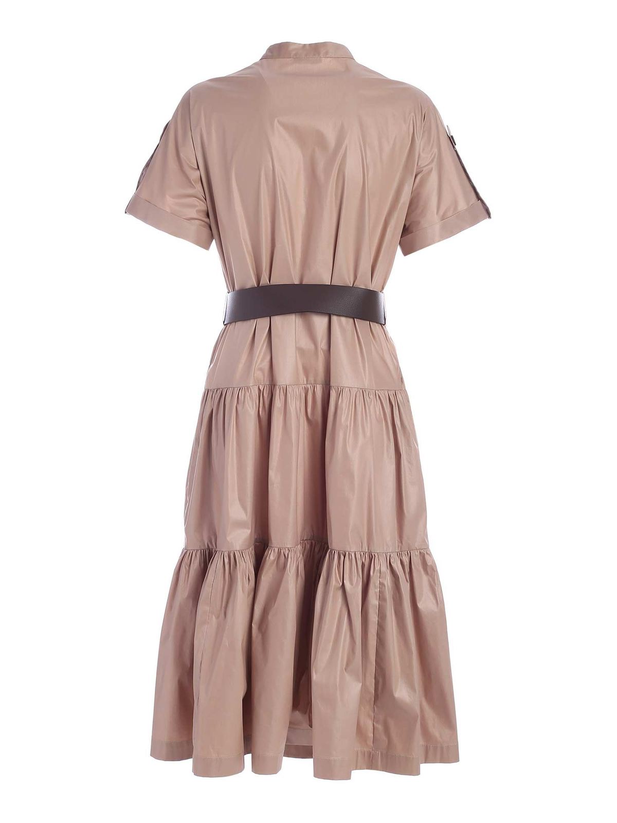 Peserico Gathering midi dress in brown - Brown|S02774A06774147