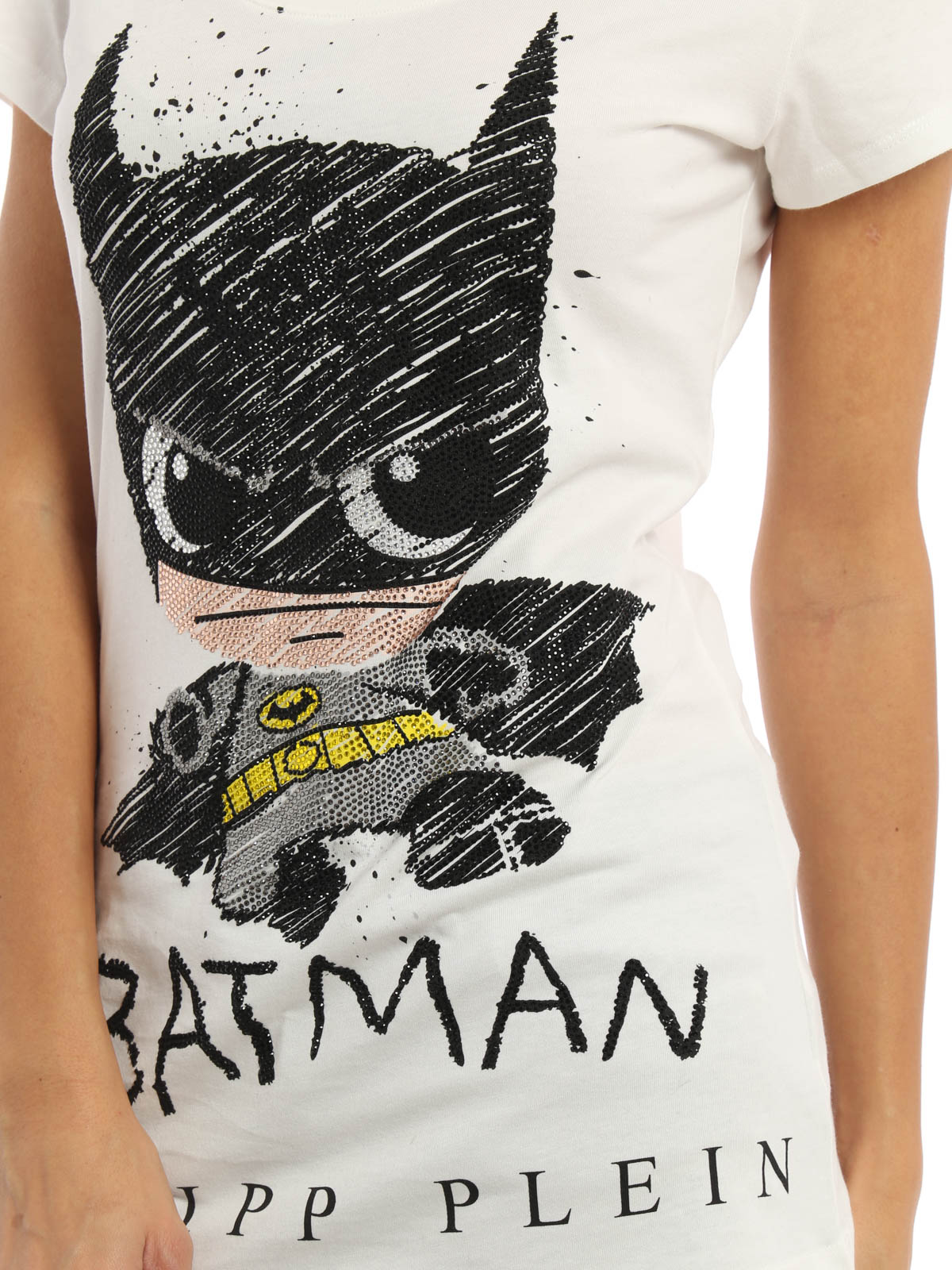 Tシャツ Philipp Plein - Tシャツ Batman Mini - 白 - FW16CW34407201