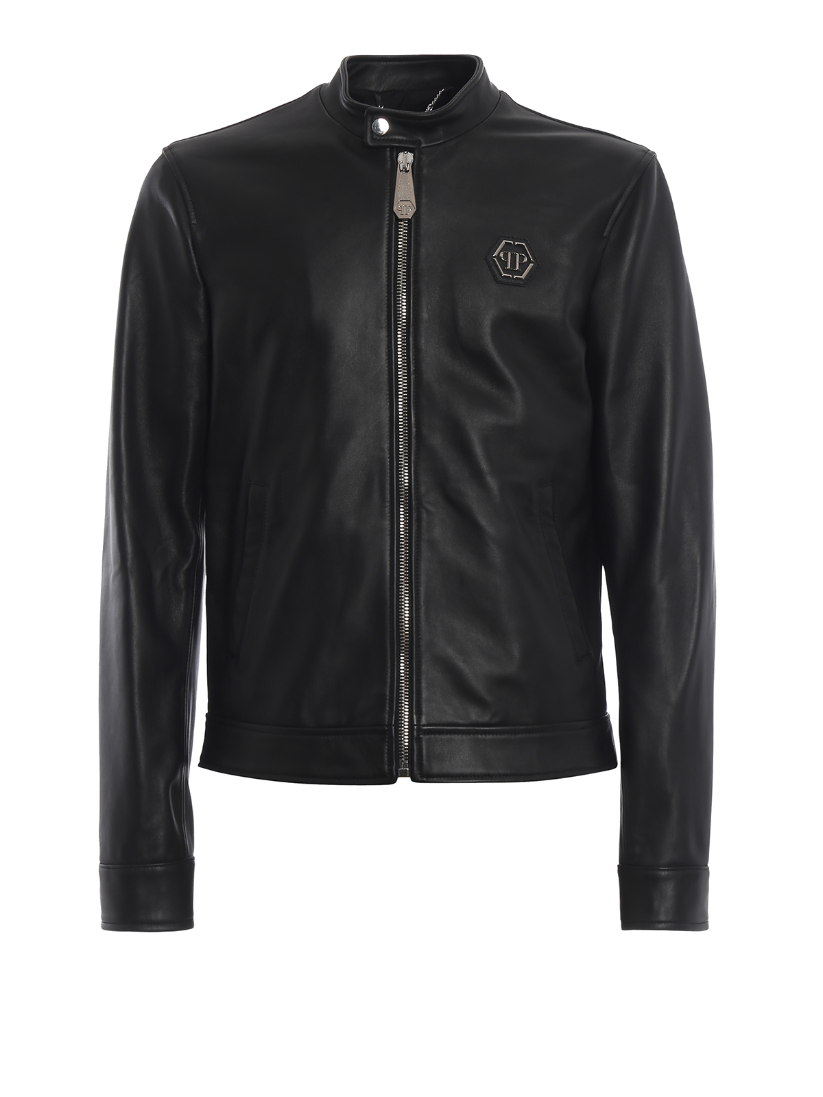 Steken jazz Bedienen Leather jacket Philipp Plein - Original black nappa leather moto jacket -  F18CMLB0583PLE002N02