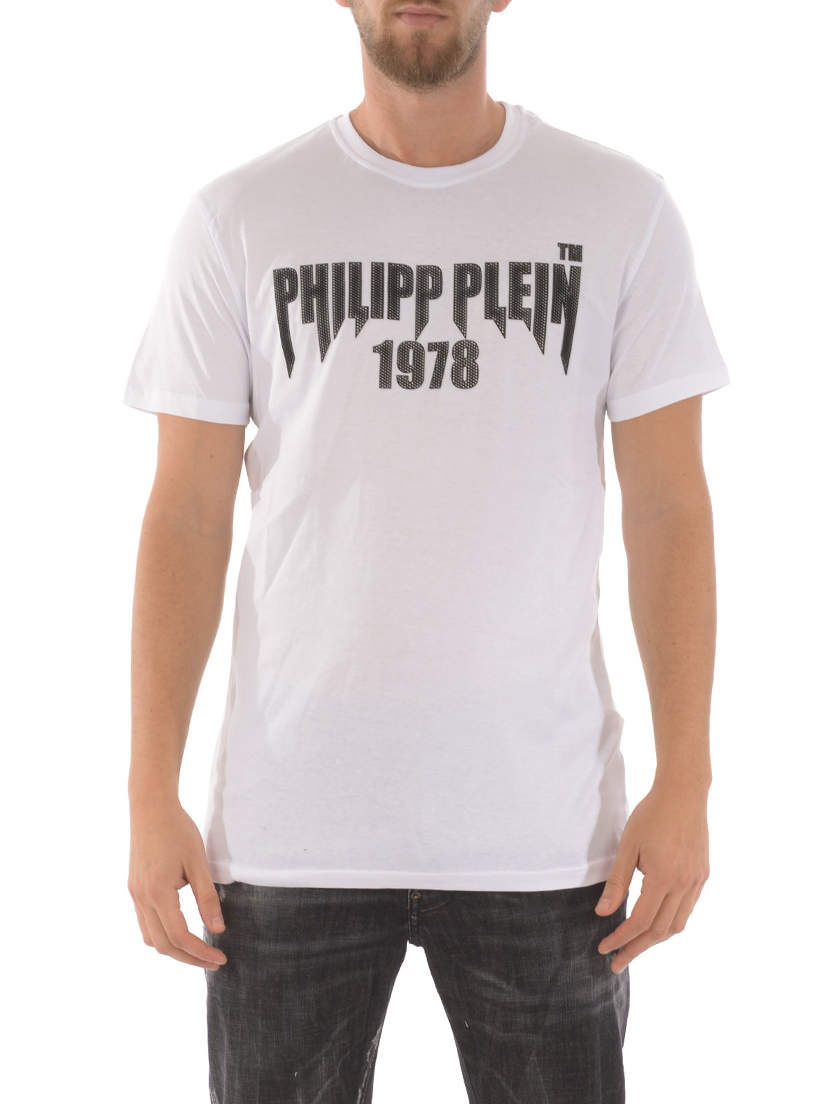 T-shirts Philipp Plein - 3D effect logo T-shirt - MTK4260PJY002N102