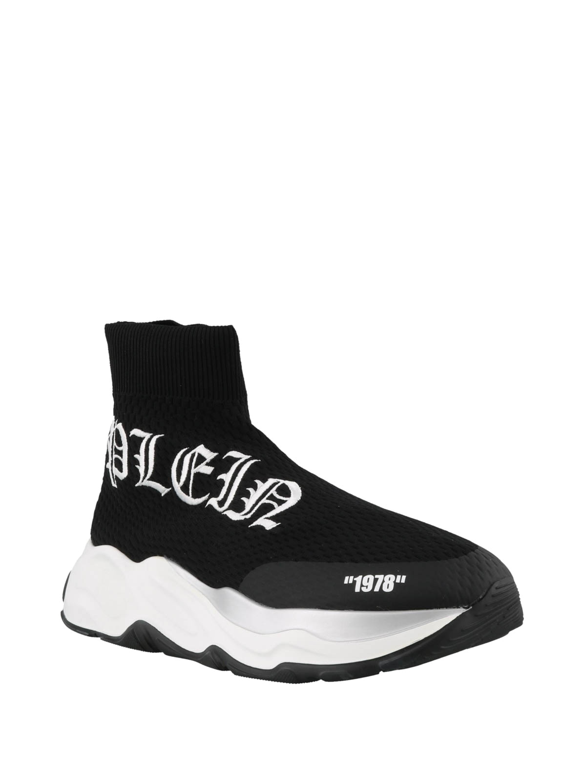 Trainers Philipp Plein Gothic Plein black sock sneakers - MSC1894PTE003N0201