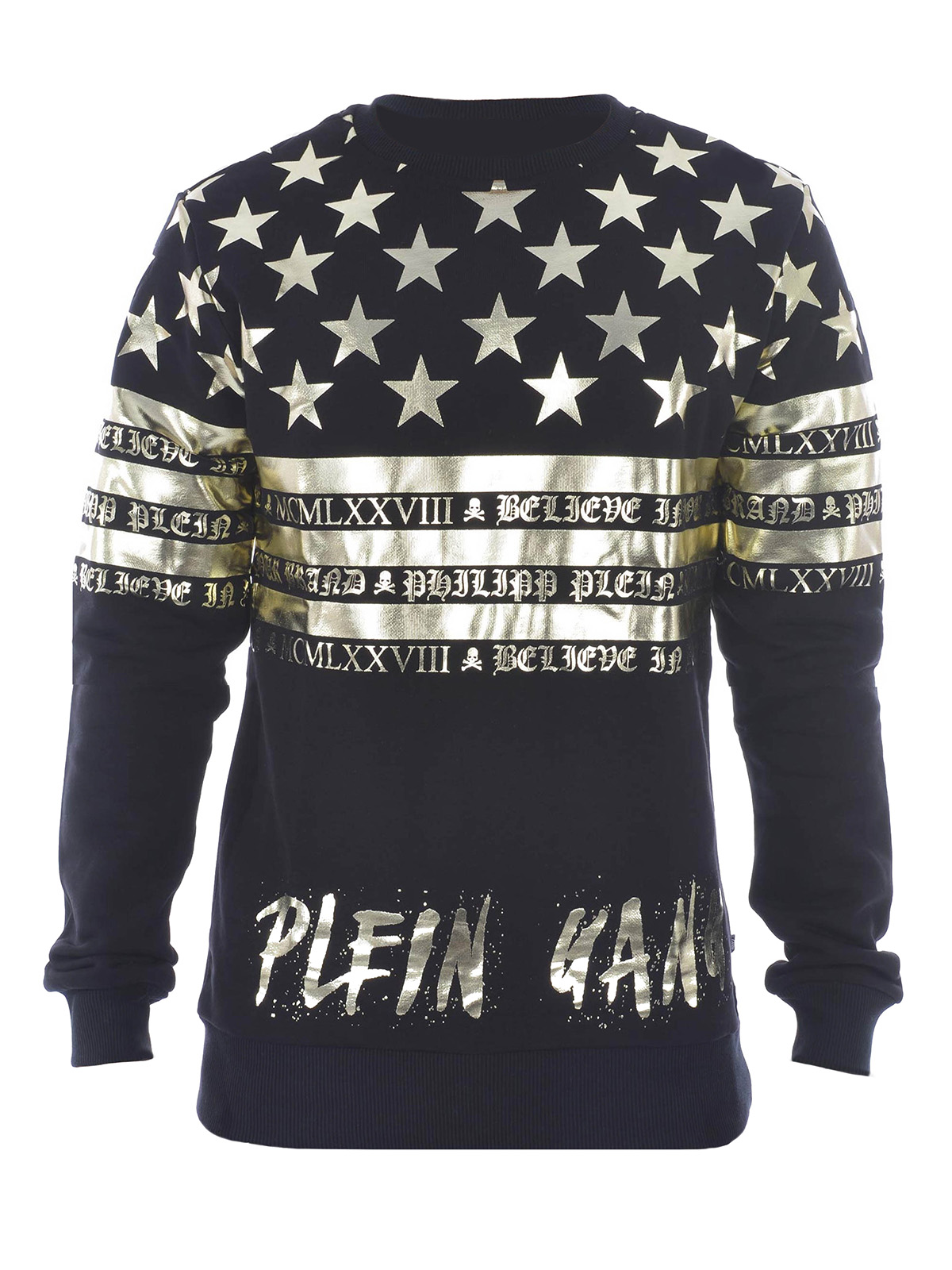 Ale atmosfeer fout Sweatshirts & Sweaters Philipp Plein - AMERICAN GANG COTTON SWEATSHIRT -  HM632837216
