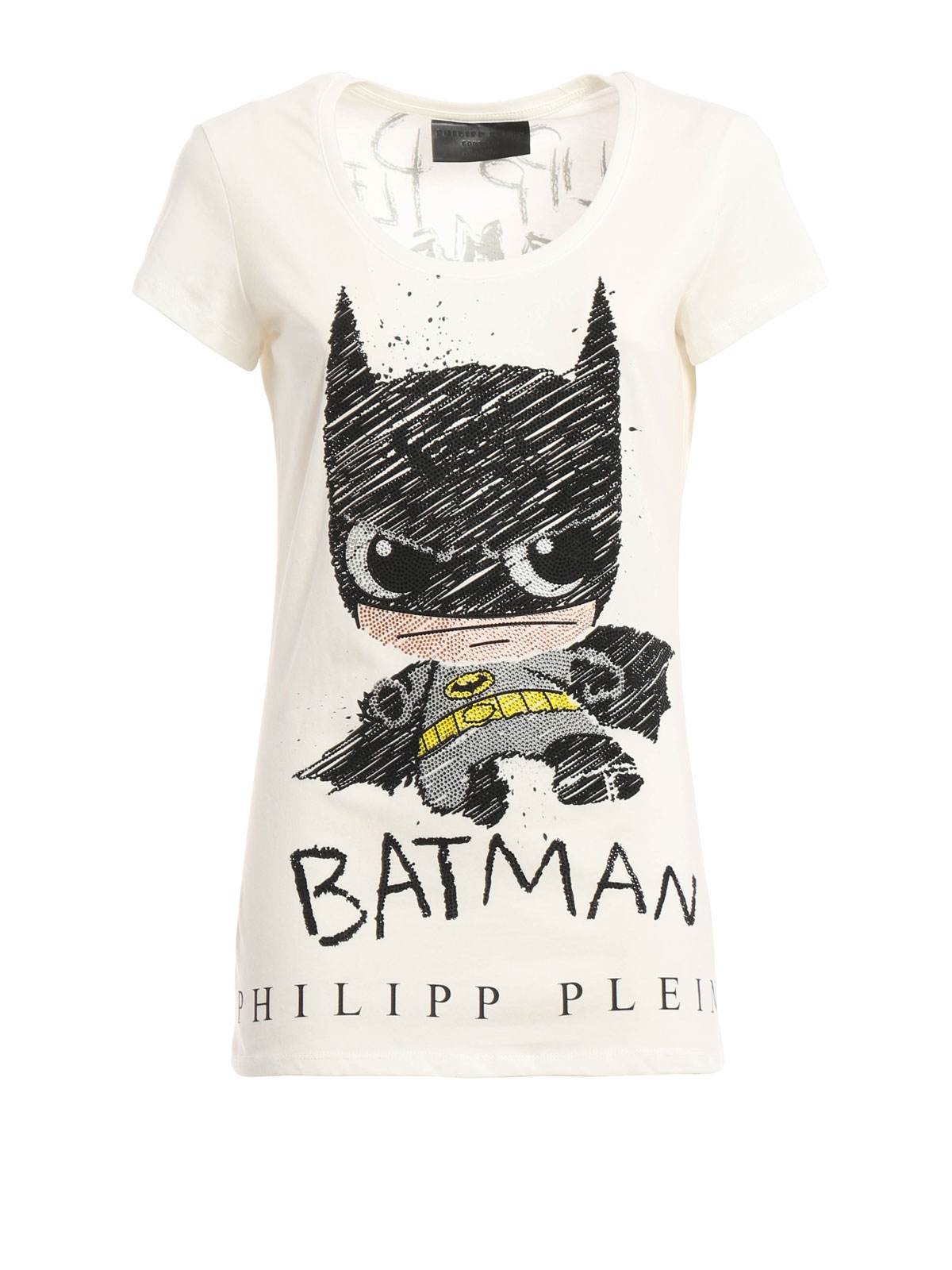 Tシャツ Philipp Plein - Tシャツ Batman Mini - 白 - FW16CW34407201