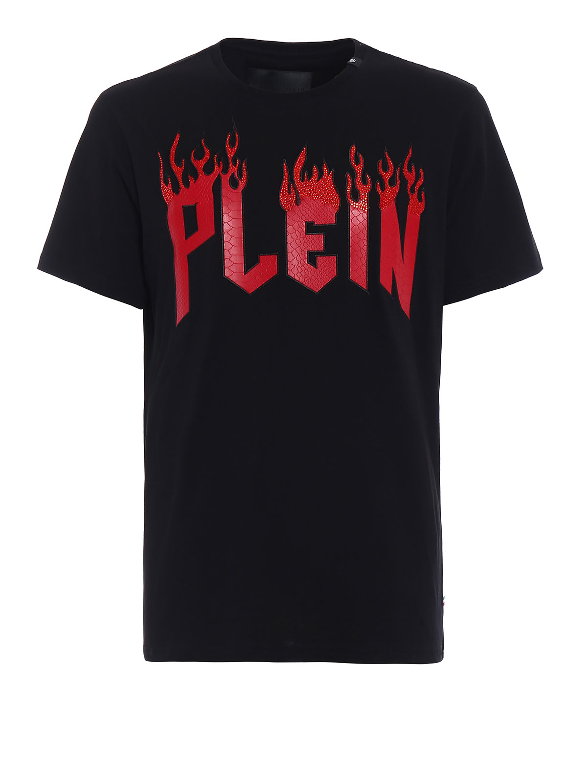 Tシャツ・カットソー PHILIPP PLEIN TARTAN PATTERN SHIRT (AABCMRP1837_PTE003N02) Cotton T-shirt with print brand PHILIPP PLEIN