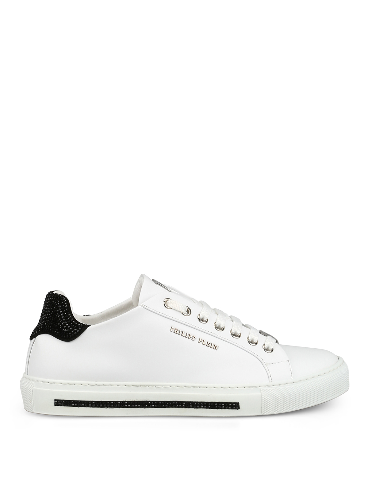 Philipp Plein crystal-embellished low-top sneakers - White
