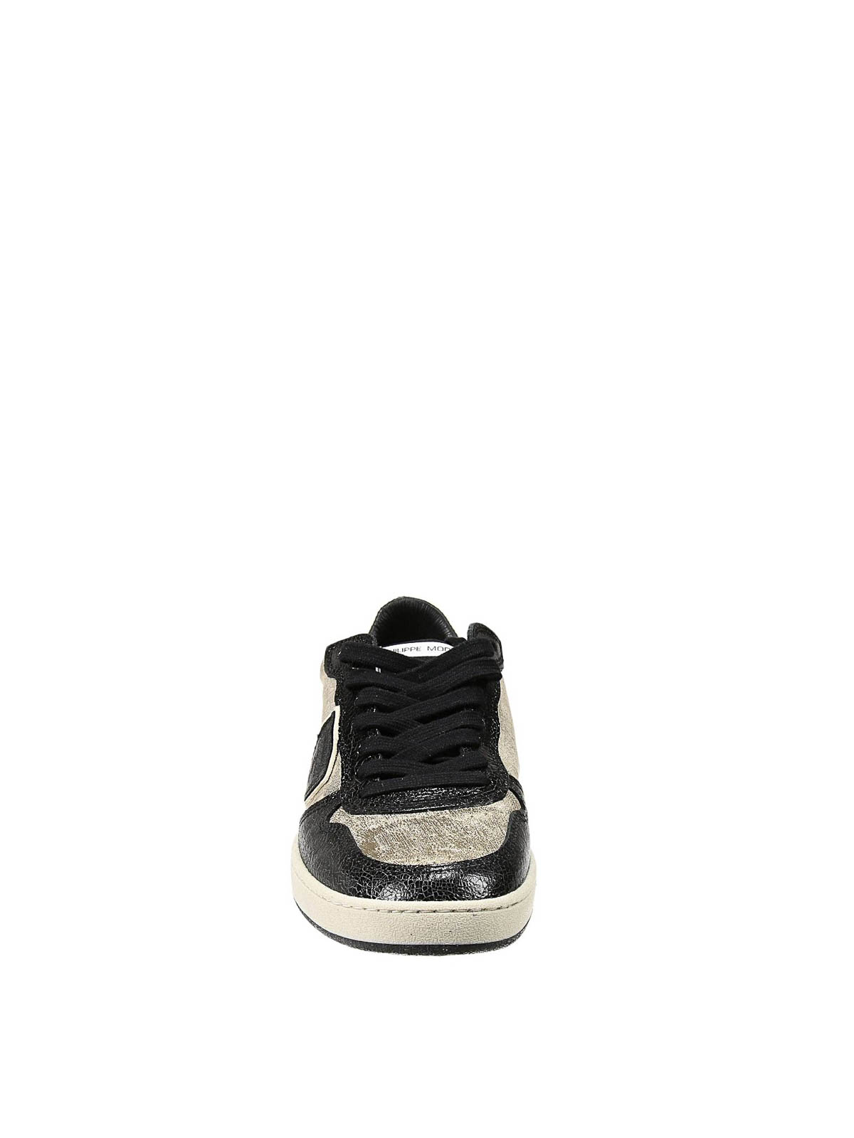 Philippe Model Laminated leather Lakers sneakers Black LKLDMC