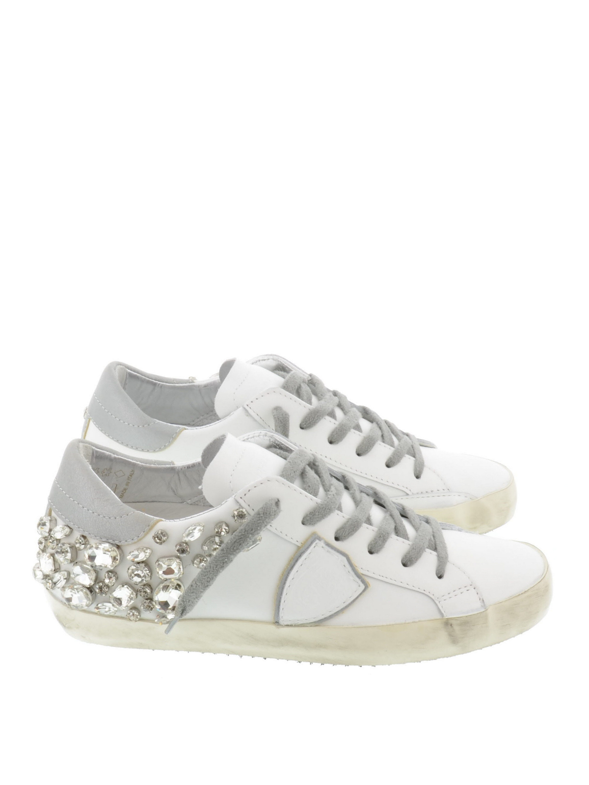 Philippe Model Sneaker con cristalli Bianco Donna | CLLDDV01