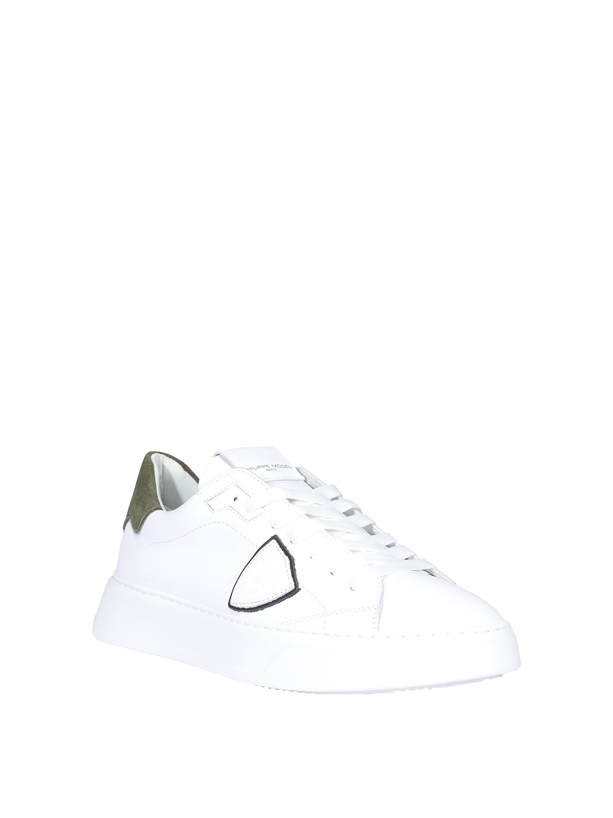 Shop Philippe Model Temple Veau Sneakers In Blanco
