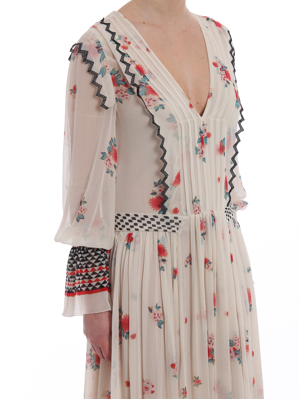 Philosophy di Lorenzo Serafini Floral chiffon long dress|040621461006