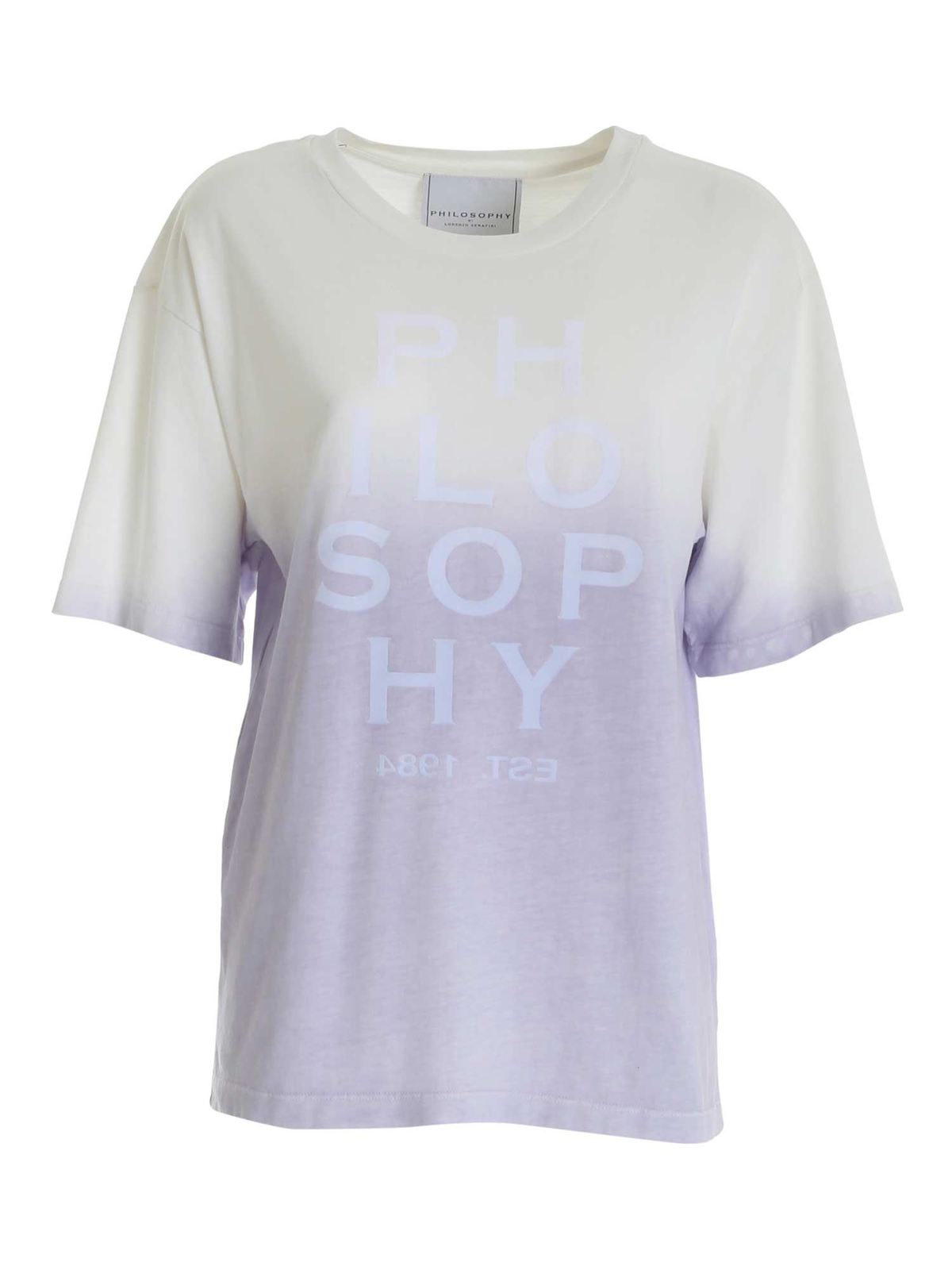 Philosophy Di Lorenzo Serafini Faded T-shirt In Lilac In Purple