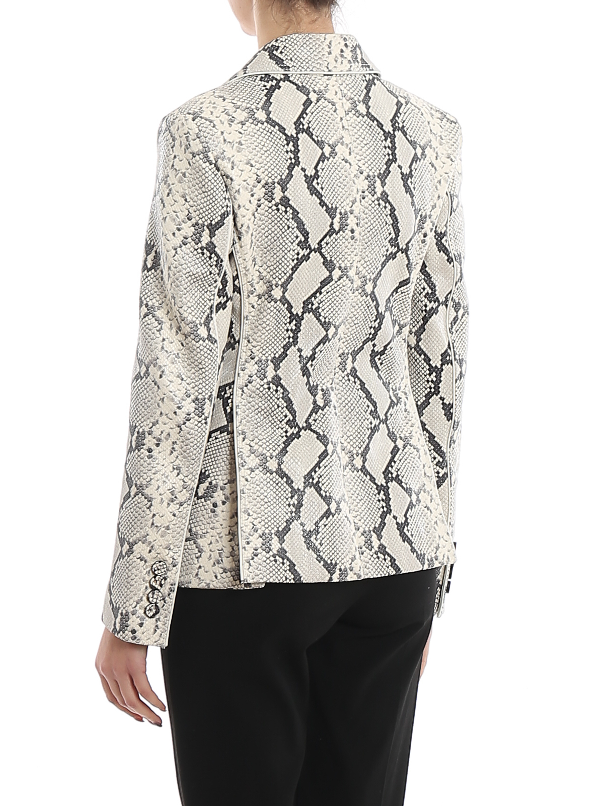 ERMANNO SCERVINO D46EQ036E36MF099 関税送料込 Ermanno Scervino Phyton printed leather blazer
