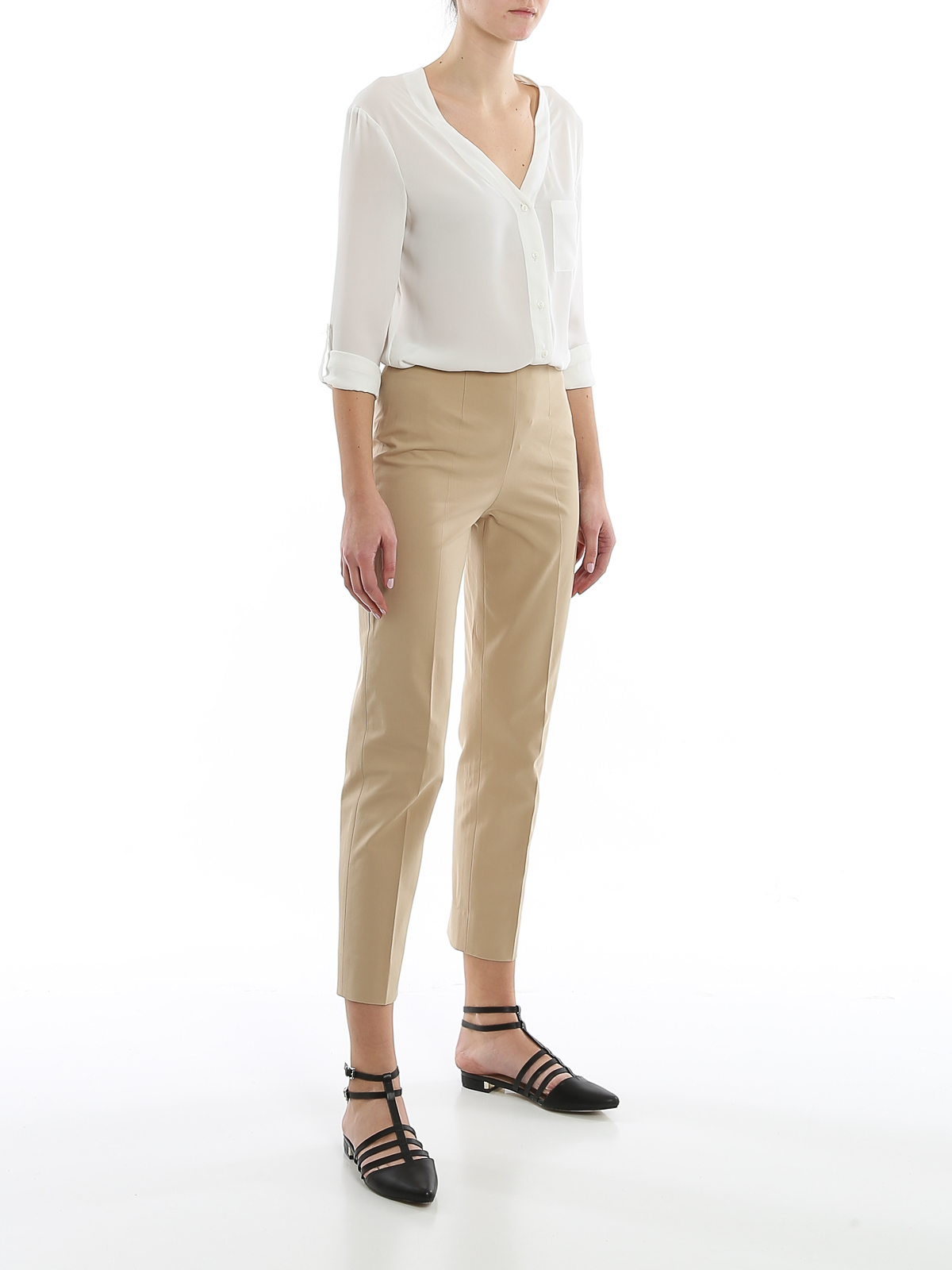 UNICOR Store: Yellow Elastic Waist Trousers without Pockets
