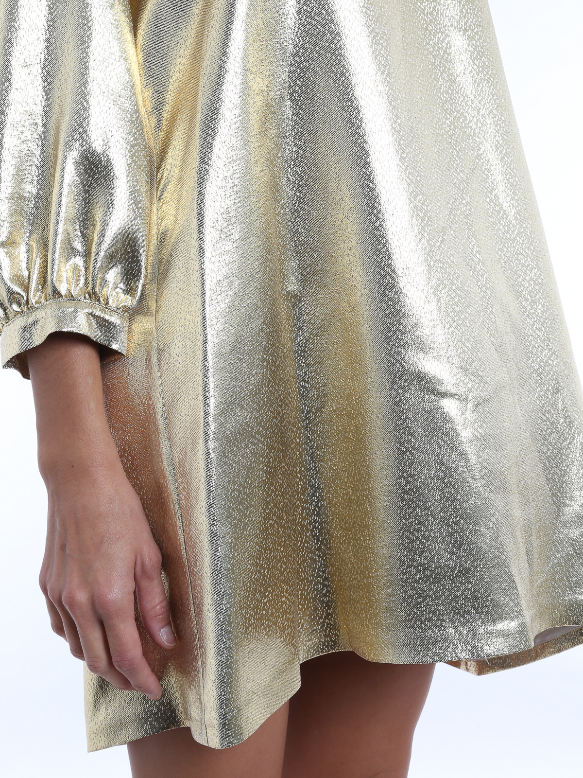 Pierre Balmain Gold lam short dress - Gold|FP33190A315309