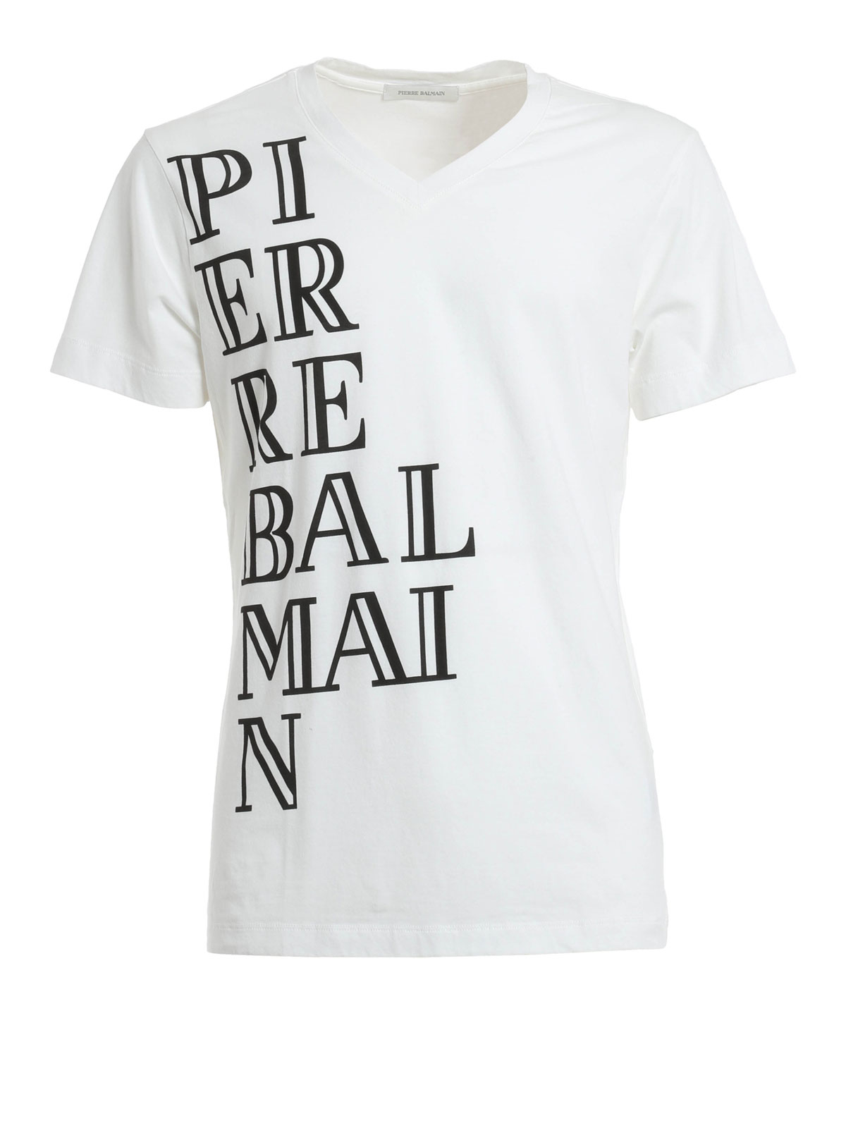 T-shirts Pierre Balmain - V-neck side print - HP6368S8388