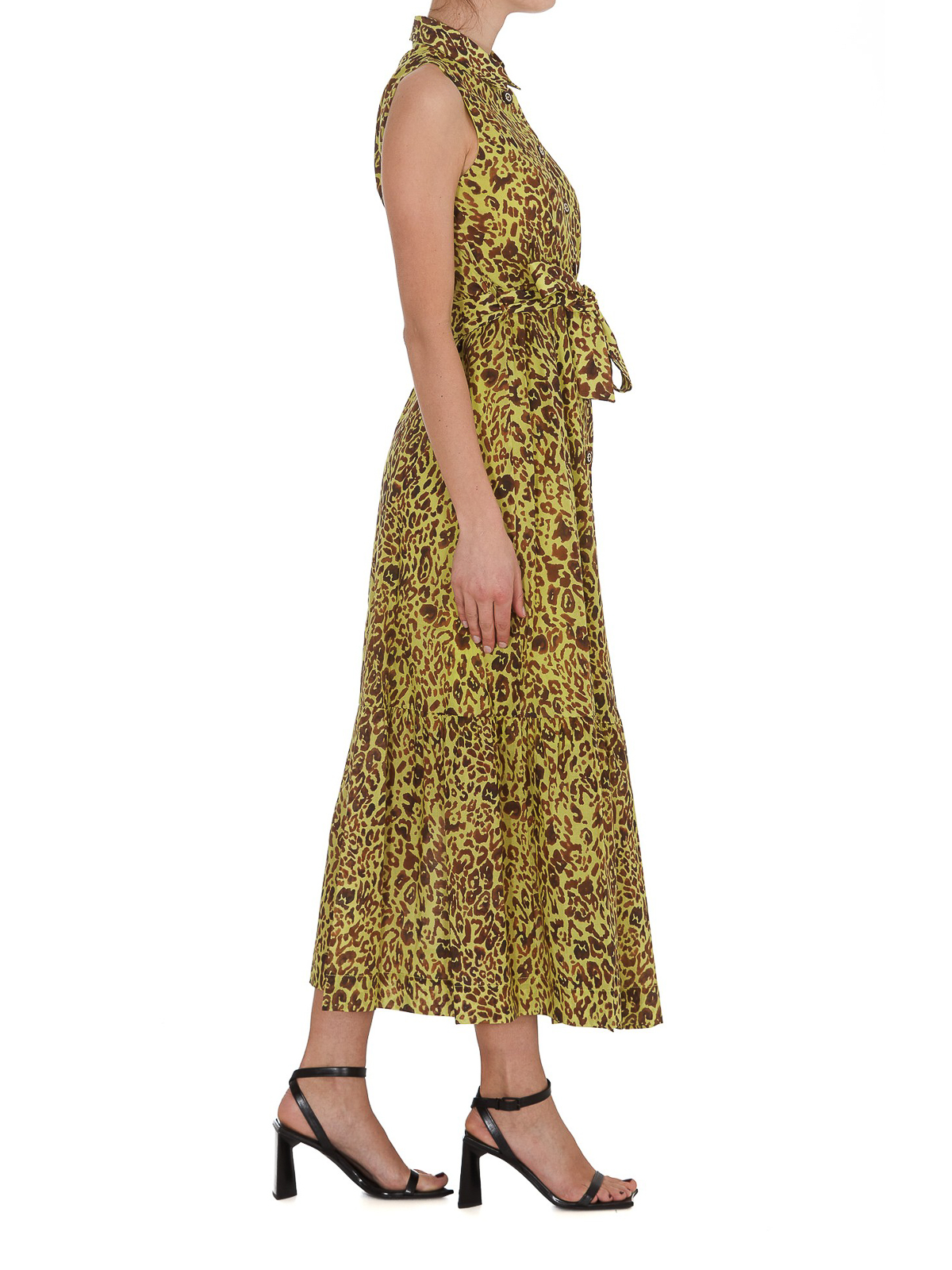 pinko leopard dress Pinko Faded Leopard-Print Dress - White