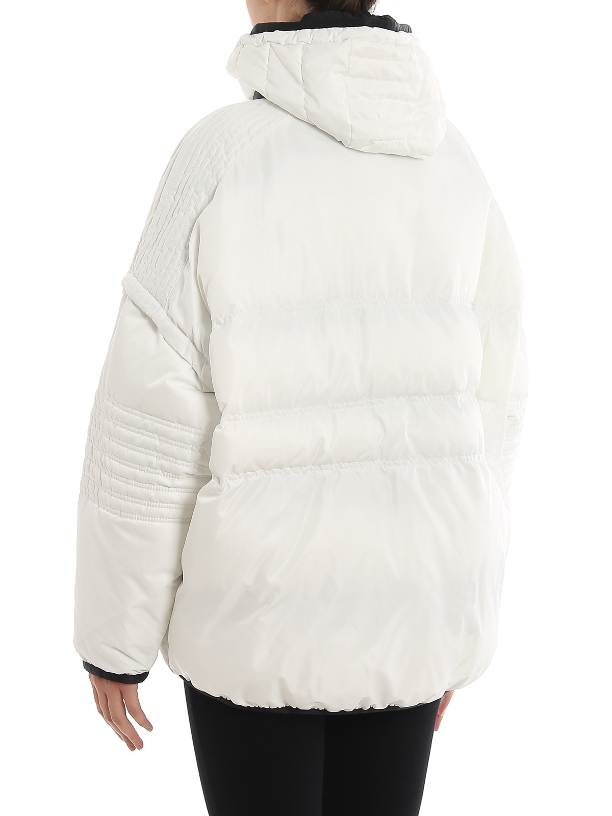 Pinko Strega white technical quilted maxi jacket | 1N12HCY64BZ05