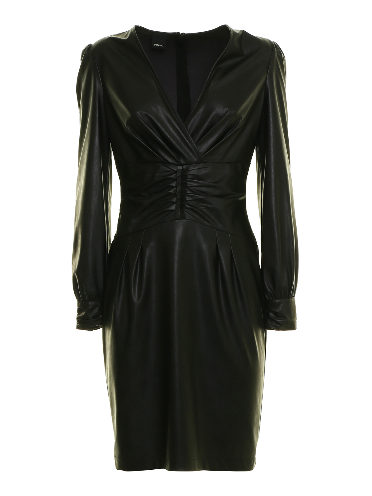 Pinko Enrico faux leather dress - Black - Women|1G150DY6BFZ99 Pinko Enrico faux leather dress - Black - Women|1G150DY6BFZ99