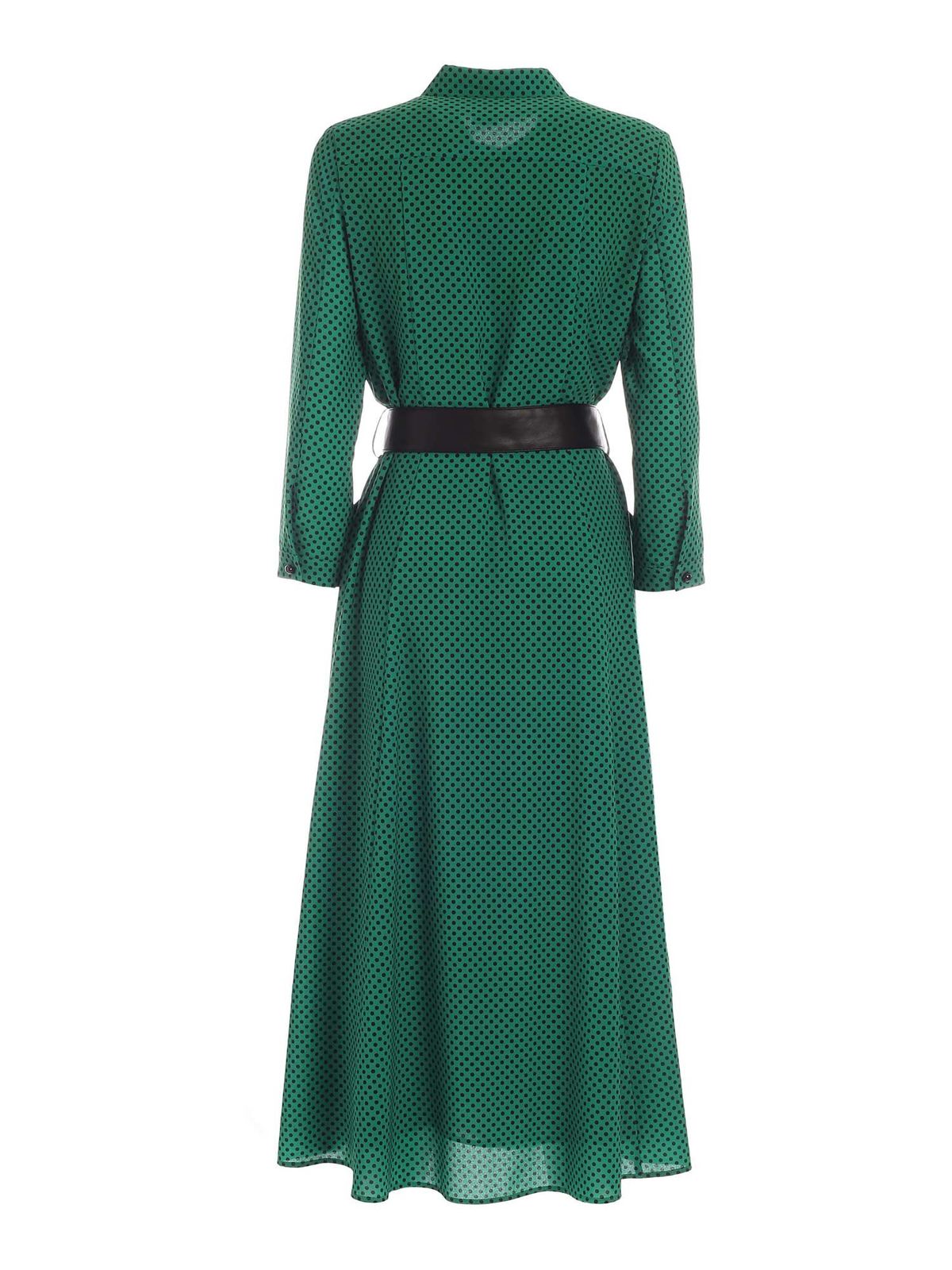 Pinko Polka dots Mask dress in black and green|1N12XD8478SD1 Pinko Polka dots Mask dress in black and green|1N12XD8478SD1