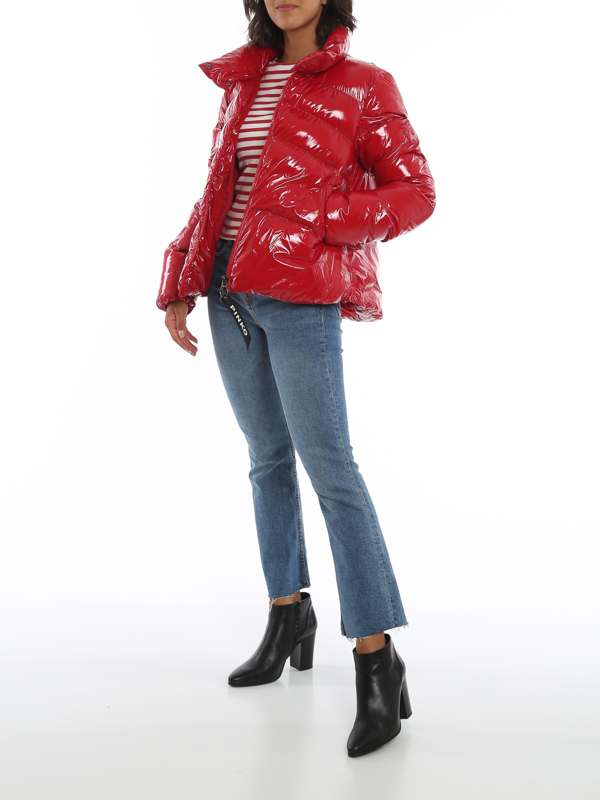 Pinko Mirco puffer jacket - Red - Women|1G154HY6BJR59