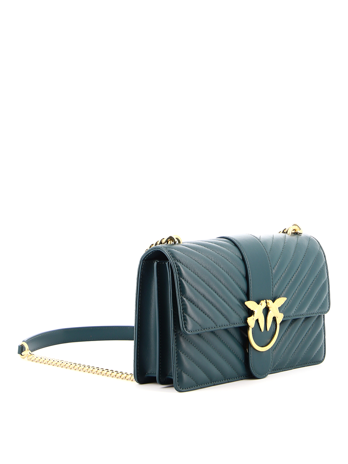 ショルダーバッグ・ポシェット Pinko Bags Green Pinko Love Mini Icon Quilted Shoulder Bag in Green | Lyst