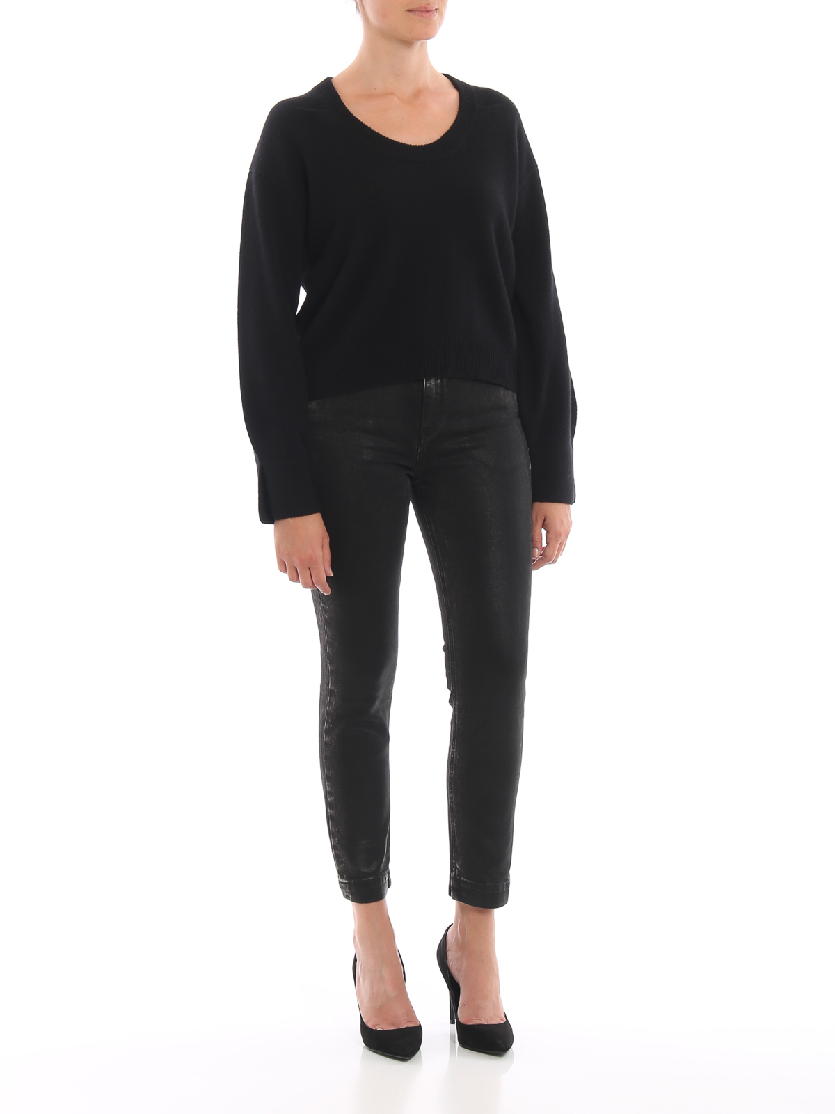 デニム・ジーパン PINKO SS25 'Sabrina' jeans (100169A21V Z99) Pinko Sabrina Jeans - Black - Women | 100169A21VZ99 | thebs.com
