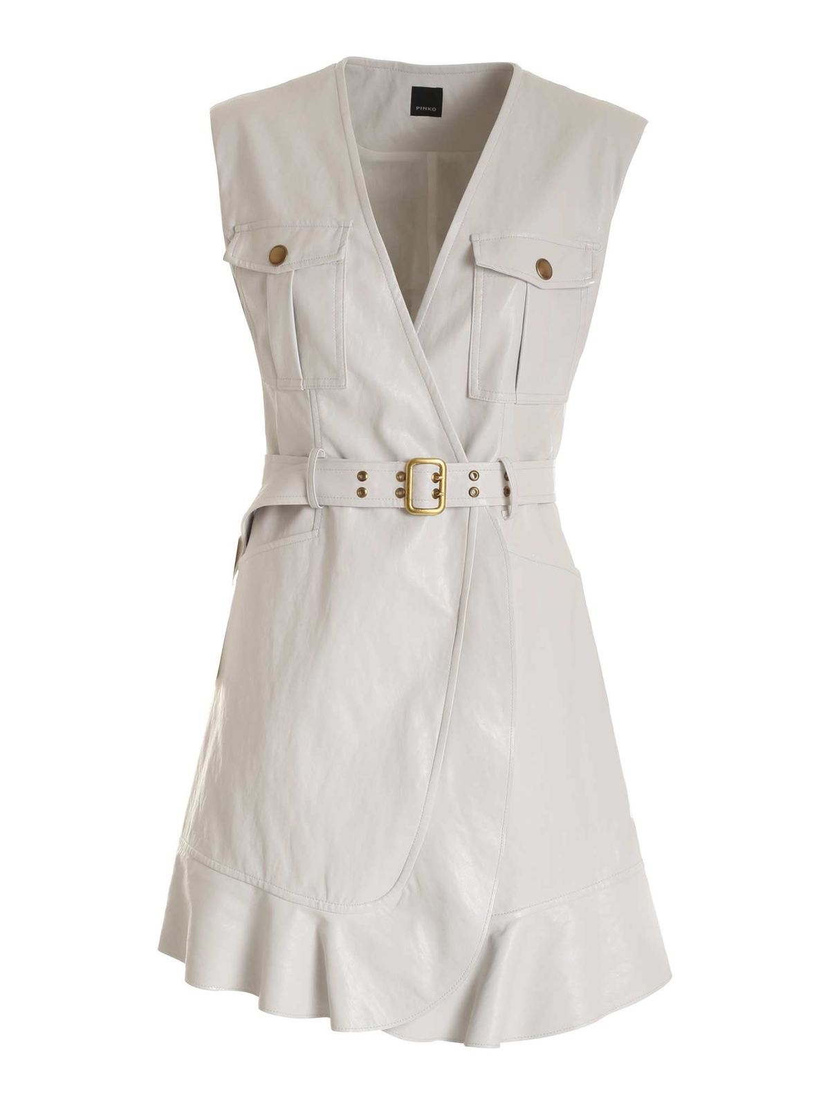 Pinko Attivo faux leather dress - White - Women|1G15W2Y6W7Z14