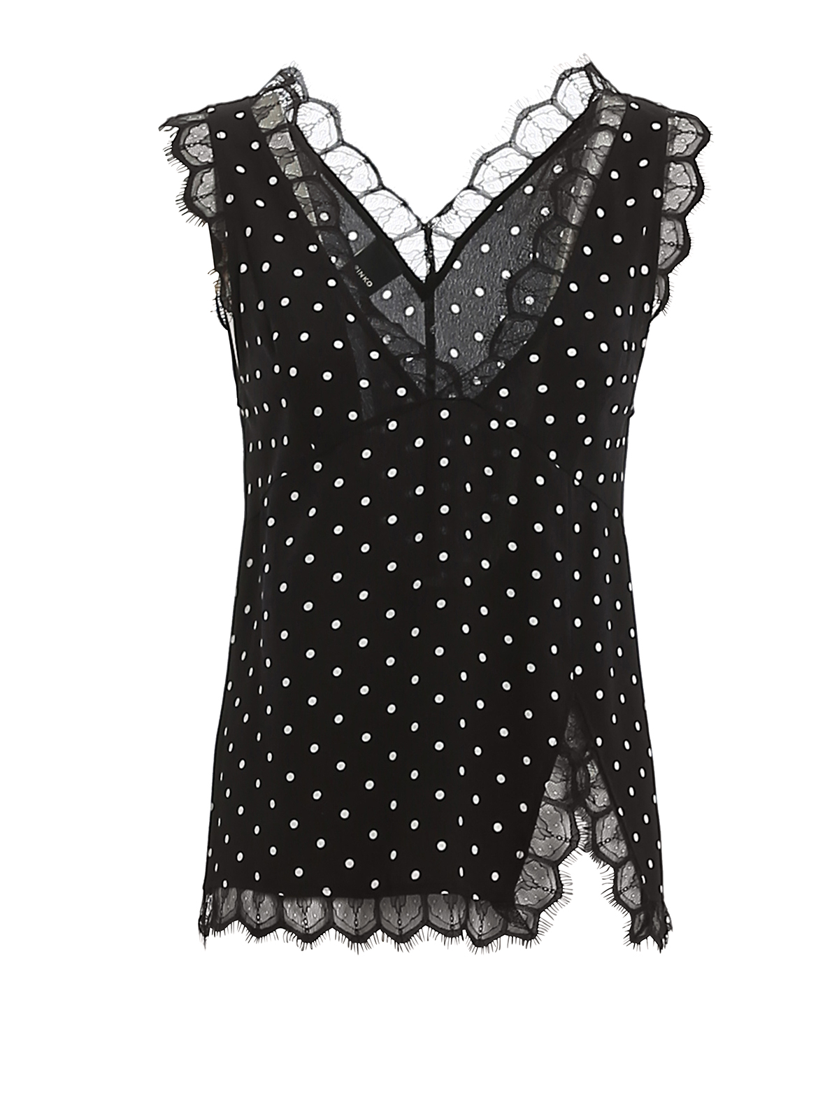 R-K377/美品 PINKO ピンコ 半袖ブラウス シースルー 40 L 黒 PINKO - R-K377/美品 PINKO ピンコ 半袖ブラウス シースルー 40