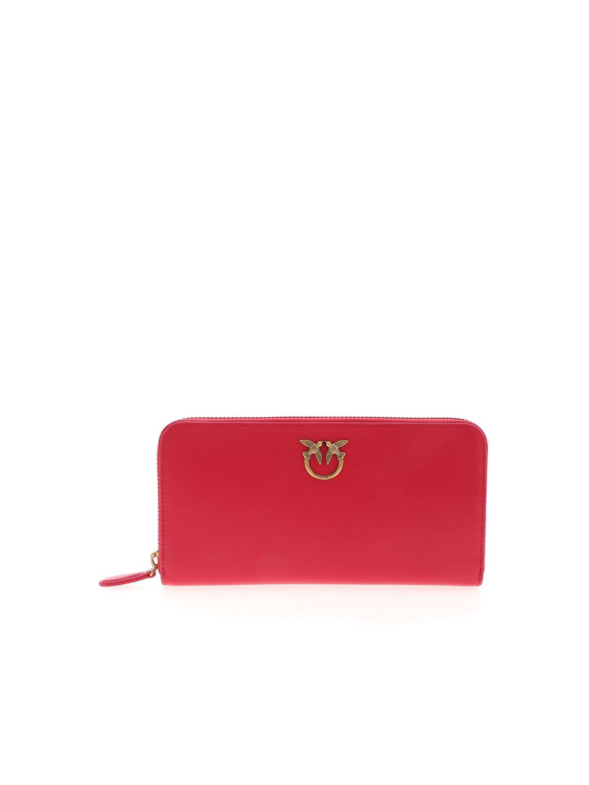 Pinko Ryder Zip Around wallet in red - Red - Women