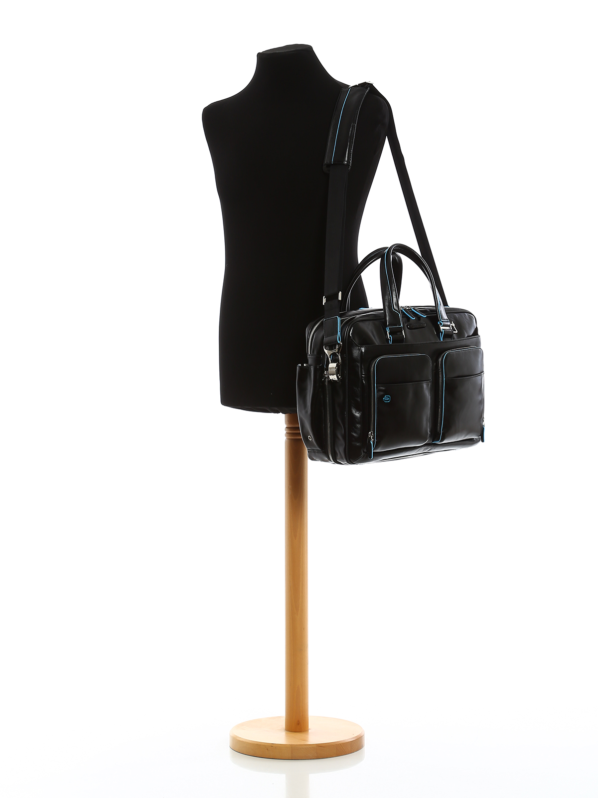 Mallette Piquadro CA2765B2 Pour Ordinateur 15" - Noir - Extensible Avec Protection Antichoc