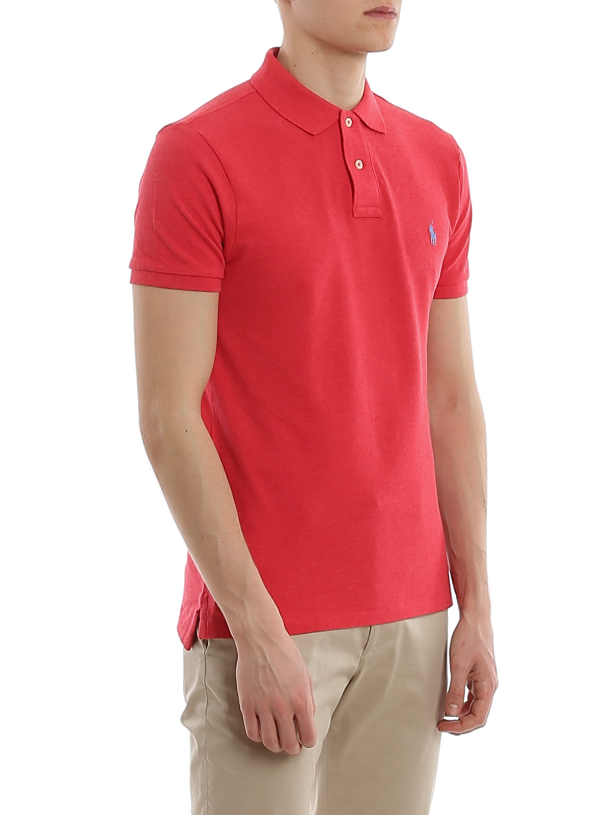 Polo Ralph Lauren Slim Fit Mesh Polo Shirt, Red