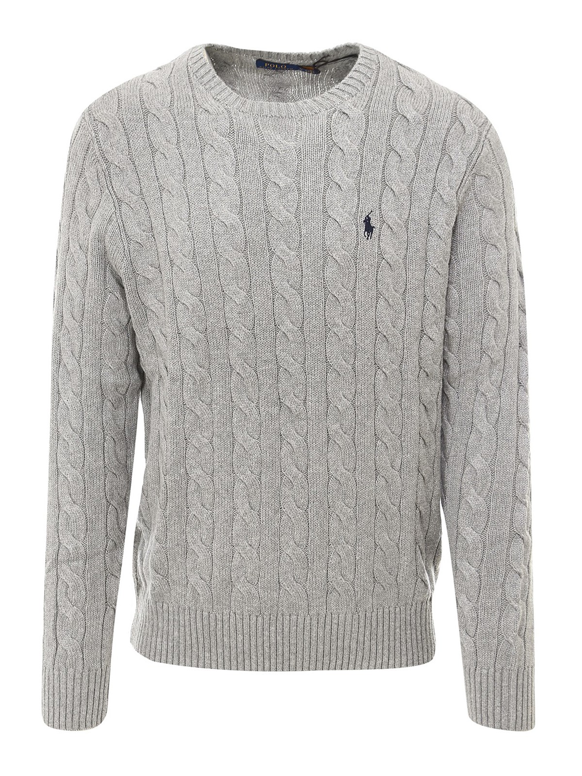 Polo Ralph Lauren Cable Knit Jumper In Grey