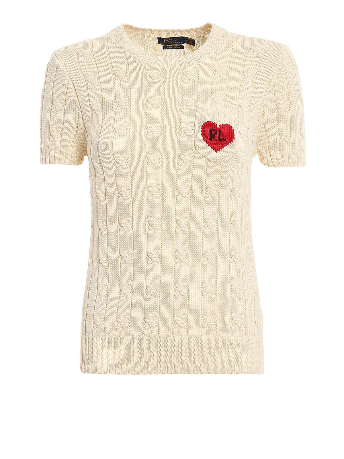 Crew necks Polo Ralph Lauren - Heart intarsia short sleeve cotton