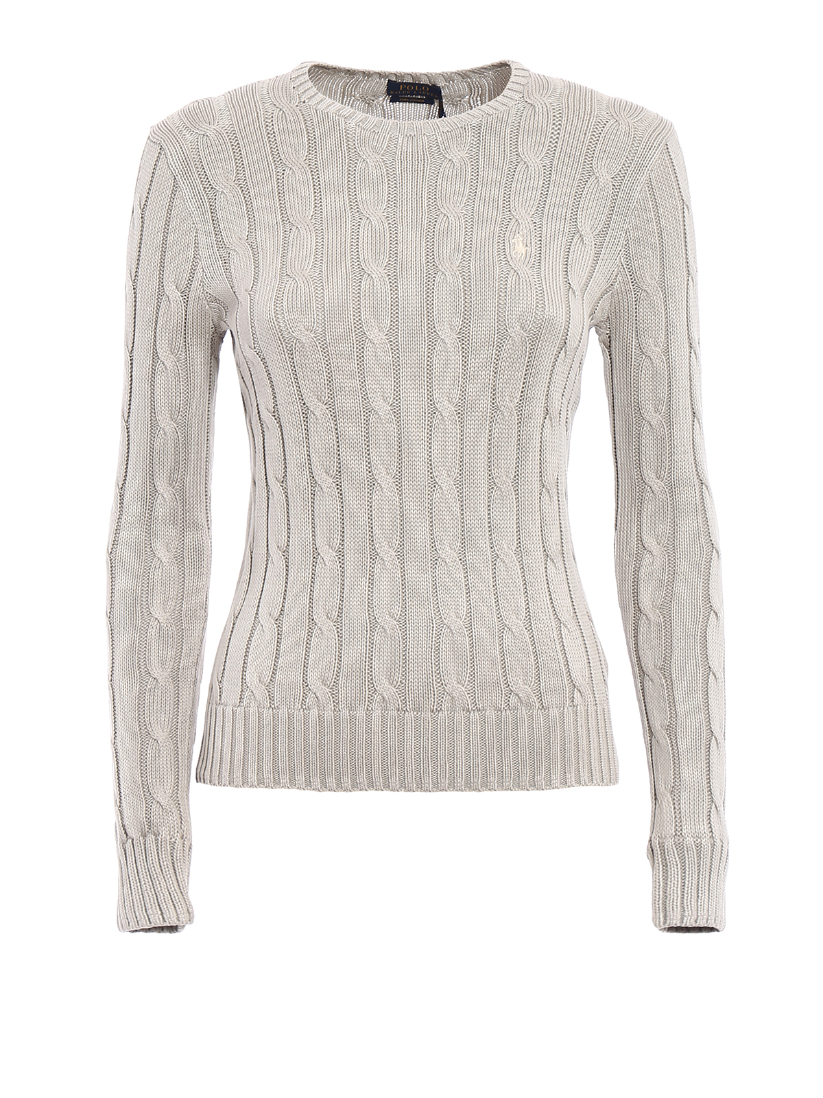 Polo Ralph Lauren Twist knit Pima cotton grey sweater|211580009050