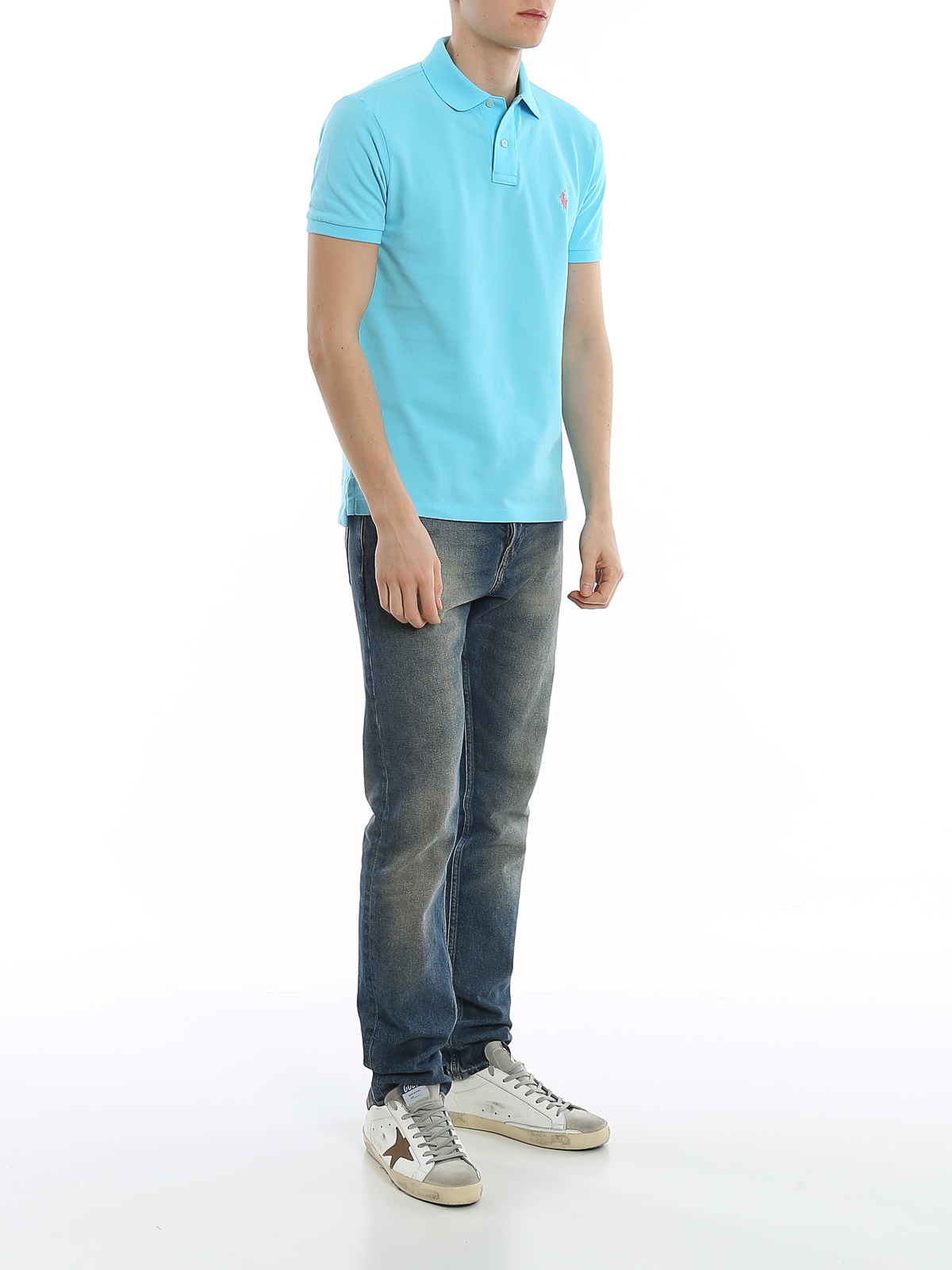 Método digerir Cabeza Polo shirts Polo Ralph Lauren - Light blue slim polo shirt - 710795080024