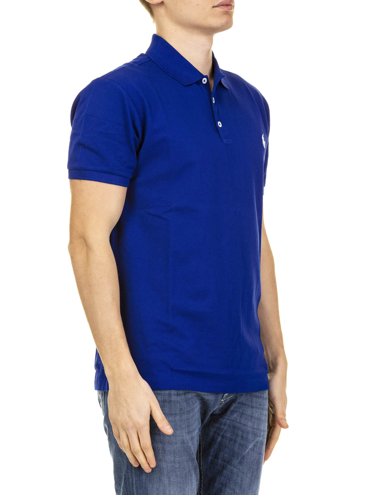 Polo shirts Polo Ralph Lauren - Logo royal blue pique cotton polo shirt -  710541705112