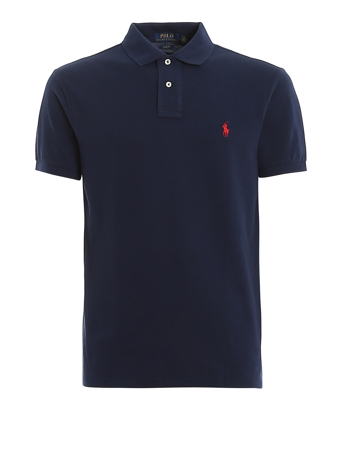 Polo Ralph Lauren Branded Polo Shirt In Dark Blue
